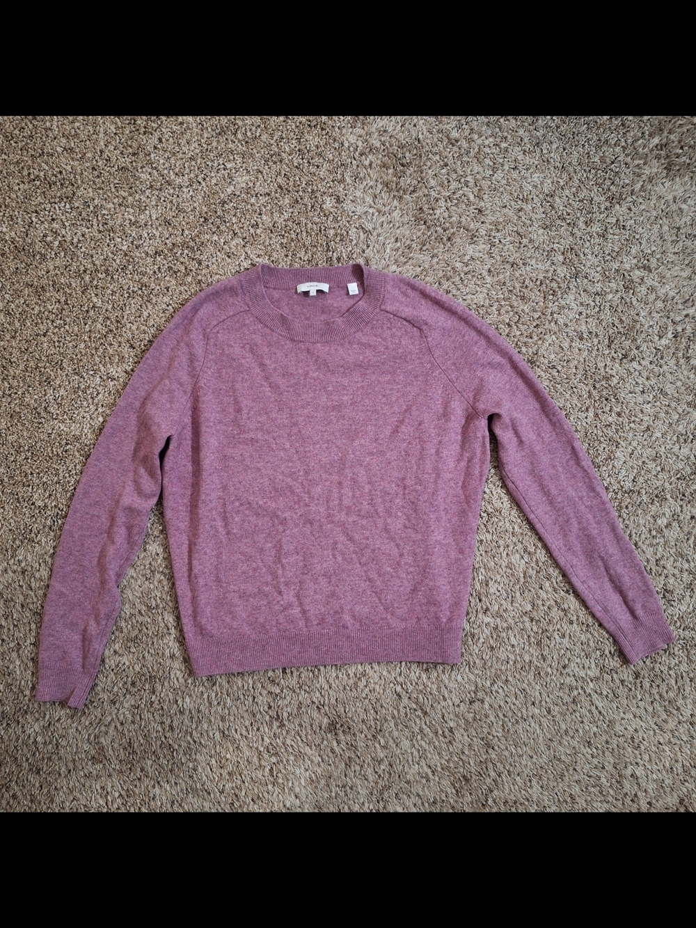 Vince Lilac Wool Cashmere Blend Crewneck Sweater Size S Quiet Luxury Minimalist